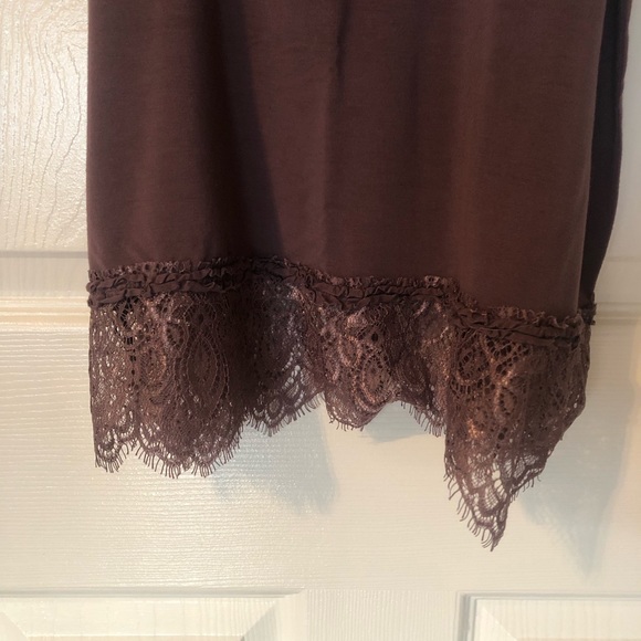 American Eagle Purple Lace-Bottom Camisole - Picture 3 of 6